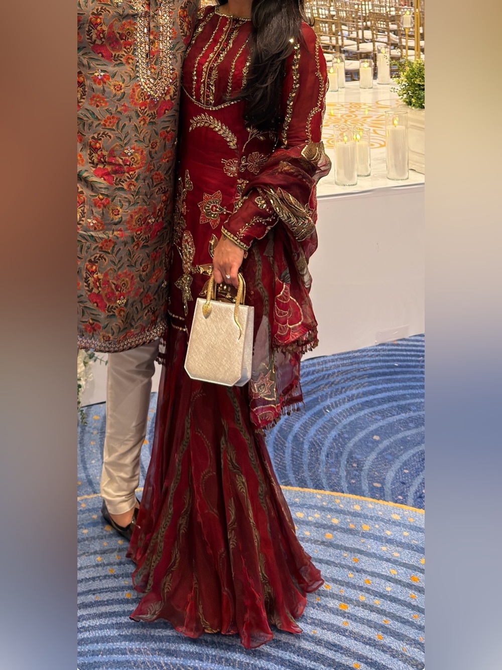 Mahima Mahajan Sindoor Red Gharara Set - Picture 3 of 6